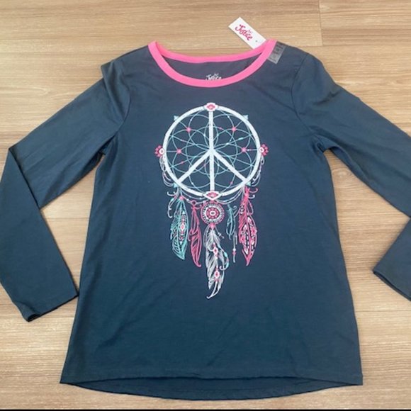 JUSTICE GIRLS BRAND NEW 2 PIECE LONG SLEEVE SHIRT AND FULL LENGTH LEGGINGS - Picture 2 of 4